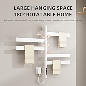economico Portasciugamani-radiatore scaldasalviette elettrico, portasalviette elettrico a parete, scaldasalviette smart a temperatura costante con rotazione 180°, accessori bagno radiatore riscaldato, scaldasalviette elettrico