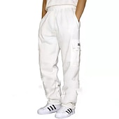 cheap Sweatpants-Men&#039;s Sweatpants Joggers Trousers Cargo Sweatpants Pocket Plain Comfort Breathable Outdoor Daily Going out Fashion Casual Dark Khaki Black