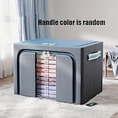 abordables Almacenamiento y organización-Caja de almacenamiento de ropa de gran capacidad, organizador de colchas de ropa a prueba de polvo, contenedor plegable para dormitorio y hogar, 1 ud.