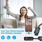 お買い得  ケーブル・ケーブルアクセサリ-3.5 ミリメートル aux Bluetooth 5.2 トランスミッターレシーバーミニステレオワイヤレスオーディオアダプタードングル PC tv Bluetooth ヘッドフォンスピーカー