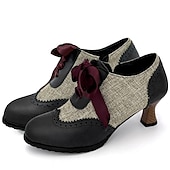 ieftine Oxfords de Damă-Pentru femei Tocuri Pantofi pumps Oxfords Bullock Pantofi Mărime Plus Size Pantofi de epocă Petrecere Zilnic Culoare solidă Bloc Culoare Iarnă Toc Mic Vârf rotund Elegant Casual minimalism Piele de