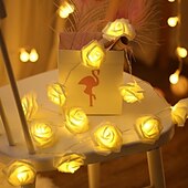 cheap Battery String Lights-3M Rose String Lights 20 LEDs EL Warm White Valentines Creative String Lights Indoor Batteries Powered