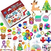 cheap Best Christmas Gifts-Decompression Christmas Countdown Calendar Blind Box Set Decompression Christmas Countdown Blind Box Gift Toy for Christmas Gifts
