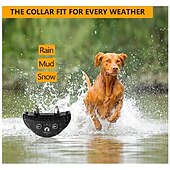 お買い得  犬用トレーニング用品-犬の吠える首輪 吠え訓練用首輪 防水 3個パック &amp; 充電式自動ショックコントロールプロングカラー（ビープ音付き） &amp; 小型中大型犬用のショック