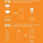 baratos Periféricos para Computador-Colar clipe sem fio bluetooth 5.1 receptor transmissor dois-em-um aux adaptador de áudio do carro mãos-livres t40