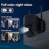 economico Videocamere di sorveglianza per esterni-ricarica solare impermeabile telecamera di sorveglianza di sicurezza IP esterna senza fili wifi telecamera ptz speed dome cctv visione notturna a colori rilevamento del movimento batterie di grandi