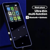 رخيصةأون مشغل MP3-Q8 مع مشغل MP3 بلوتوث 5.0 شاشة لمس كاملة 1.8 بوصة 4 جيجابايت 8 جيجابايت 16 جيجابايت 32 جيجابايت مشغل موسيقى MP4 مع مكبر صوت مدمج ومسجل راديو FM