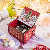 preiswerte Event &amp; Party Supplies-entzückende, antik geschnitzte, handgekurbelte Spieluhr aus Holz – perfektes Weihnachtsgeschenk für Kinder, Mama, Papa, Freunde und mehr!