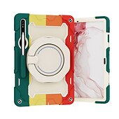 billiga Fodral till Samsung-surfplattor-Tablett Skal fodral Till Samsung Galaxy Tab S9 11 inch S8 Ultra 14.6&#039;&#039; S8 Plus 12.4&#039;&#039; S8 S7 Plus FE S7 11&#039;&#039; A 8.0&quot; A8 A7 Lite Bärbar Handtag Pennhållare Rustning PC Silikon