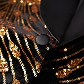billiga Jacka och Jacka-Herrars Paljetparti Blazer Glittrande 70-tals Disco Jacka Regular Passform Röd Kungsblå Blå Lila Guld Grön