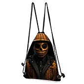 cheap Graphic Print Bags-Men&#039;s Boys Backpack 3D Print Mini Backpack Drawstring Bag Outdoor Halloween Character Polyester Large Capacity Lightweight Durable Print Red