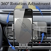 abordables Support de téléphone de voiture-Support de téléphone de voiture universel amélioré : rotation à 360°, serrage automatique, support mains libres pour tous les smartphones