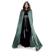 levne Pláště a pláštěnky-Retro Středověké Punková gotika plášť s kapucí Ren Faire Čerodějnice Čaroděj Viking Unisex Keltské Viking Fantazie předvečer Všech svatých Karneval Výkon Párty Plesová maškaráda Dospělé Přehoz Cel