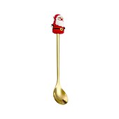 economico Cucina-Set forchetta e cucchiaio natalizio color oro da 4 pezzi