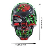 olcso Halloween kellékvilágítás-halloween izzó maszk led világít csontváz kalóz maszk halloween maszk fesztiválra cosplay halloween kellékek karneváli ajándékok