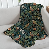 cheap Blankets &amp; Throws-Inspired By The Style Of William Morris Flowers And Birds Super Soft  Throws Blanket, Novelty Flannel Throw Blankets Warm 3D Printed All Seasons  Gifts Big Blanket
