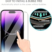 Недорогие Защитные плёнки для экрана iPhone-2 штs Защитная пленка Назначение Apple айфон 16 Айфон 15 Про Макс Плюс iPhone 15 Pro Max 14 Plus 13 12 11 Pro Max Закаленное стекло Уровень защиты 9H Анти-пузыри Против отпечатков пальцев HD