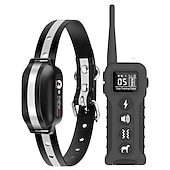 cheap Dog Training &amp; Behavior-Dog training collar LCD screen display three training modes beeping vibration electric shock with strong torch IP67 waterproof suitable for medium and large dogs With anti loss rope