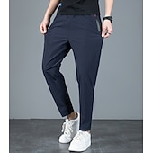 economico pantaloni casual-Per uomo Pantaloni Pantaloni casual Pantaloni elasticizzati A cordoncino Vita elastica Tasca con cerniera Tinta unica Asciugatura rapida Giornaliero Abbigliamento di strada Classico Casuale / sportivo