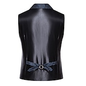 abordables Gilet pour homme-Homme Gilet Extérieur Usage quotidien Vacances Sortie Mode basique Automne hiver Bouton Polyester Chaud Plein Boutonnage Simple Revers Standard Noir Blanche Rouge Bleu Gilet
