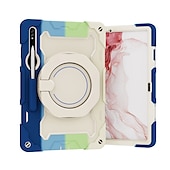 billiga Fodral till Samsung-surfplattor-Tablett Skal fodral Till Samsung Galaxy Tab S9 11 inch S8 Ultra 14.6&#039;&#039; S8 Plus 12.4&#039;&#039; S8 S7 Plus FE S7 11&#039;&#039; A 8.0&quot; A8 A7 Lite Bärbar Handtag Pennhållare Rustning PC Silikon