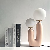 preiswerte Nachttischlampe-Schreibtischlampe modern G9 2-Kopf-Licht Zuhause nordisch dekorative Tischbeleuchtung Arbeitszimmer 110–240 V