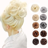 abordables Chignons-chignons Chignon Enrouler autour de la queue de cheval Cheveux Synthétiques Pièce de cheveux Extension des cheveux Bouclé Soirée Usage quotidien Soirée &amp; Evénement A1 A2 A3