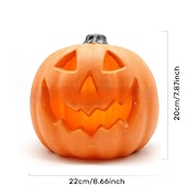 olcso Halloween szabadtéren-halloween dekorációk világító sütőtök dísz, jack o lámpás parti kellék halloween őszi kültéri kertben, halloween dekoráció 1db