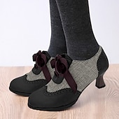 ieftine Oxfords de Damă-Pentru femei Tocuri Pantofi pumps Oxfords Bullock Pantofi Mărime Plus Size Pantofi de epocă Petrecere Zilnic Culoare solidă Bloc Culoare Iarnă Toc Mic Vârf rotund Elegant Casual minimalism Piele de