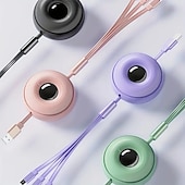 abordables Câbles de téléphone portable-câble de charge multi 6a 1 paquet 4 pieds cordon de charge rétractable 3 en 1 câble multi usb adaptateur de cordon de chargeur rapide avec port iphone/type c/micro usb pour téléphones