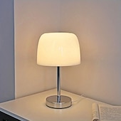 cheap Table Lamps-1pc Retro Glass Mushroom Table Lamp, Modern Bedroom Bedside Homestay Atmosphere Decor Lamp Living Dining Room Medieval Glass Desk Lamp