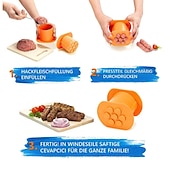 abordables Ustensiles et gadgets de cuisine-Machine à saucisses manuelle, remplisseur de viande de saucisse cevapcici à une presse, pour hachoir à viande manuel