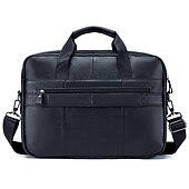 economico Borselli da uomo-valigetta in pelle marrone premium: elegante borsa per laptop da lavoro con tasche multiple, resistente per uso professionale e viaggi