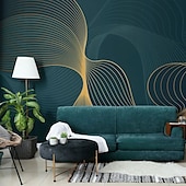 voordelige Behang-cool wallpapers 3d abstracte muurschildering behang muurschildering muurstickers bladeren abstracte schets foto geschikt voor hotel woonkamer slaapkamer art deco
