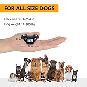 お買い得  犬用トレーニング用品-犬と猫のための自動無駄吠え防止首輪 ビープ音振動 IP65 防水 LCD スクリーンディスプレイ 調整可能な感度 長いスタンバイ時間