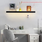 tanie Kinkiety-Minimalistyczna długa półka na kinkiet, 60/80/100/120cm nowoczesny kinkiet LED w tle salon sypialnia nocna, aluminiowy kinkiet wewnętrzny ligting kinkiet 110-240v
