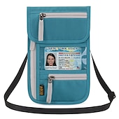 お買い得  カードホルダーとケース-rfid ブロッキングパスポートホルダー旅行財布カードバッグ shileding ネックポーチセキュリティ保護調整されたストラップファラデーバッグ