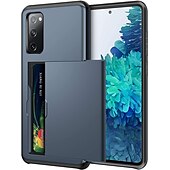 cheap Samsung Cases-Phone Case For Samsung Galaxy S24 S23 S21 S20 Plus Ultra Note 20 10 S25 Ultra Back Cover Bumper Frame Four Corners Drop Resistance With Card Holder Armor TPU
