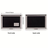 cheap Card Holders &amp; Cases-RFID Credit Card Holder Men Wallet Short Purse Stainless Steel And Leather Card Wallet