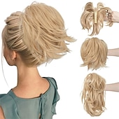 abordables Chignons-chignons Chignon Queue de cheval avec griffe Cheveux Synthétiques Pièce de cheveux Extension des cheveux Bouclé Soirée Usage quotidien Soirée &amp; Evénement A1 A2 A4