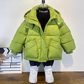 billiga Pojkars dunjacka och parka-Barn Pojkar Fleece-jacka Hoodiejacka Ytterkläder Ensfärgat Långärmad Dragkedja Täcka Ledigt Förtjusande Dagligen Svart Grön Khaki grön Vår Höst 7-13 år