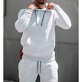 cheap Men&#039;s Tracksuit &amp; Hoodie-Men&#039;s Tracksuit Sweatsuit 2 Piece Athletic Long Sleeve Thermal Warm Breathable Moisture Wicking Fitness Running Jogging Sportswear Activewear Solid Colored Black White Yellow