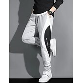 economico Pantaloni della tuta-Per uomo Pantaloni della tuta Jogging Pantaloni Tasche A cordoncino Vita elastica Liscio Comfort Traspirante Esterno Giornaliero Per uscire Di tendenza Informale Nero Bianco