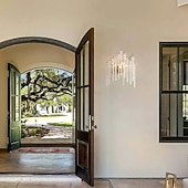 Χαμηλού Κόστους Κρυστάλλινα Επιτοίχια Φωτιστικά-απλίκα τοίχου led κρυστάλλινο ρυθμιζόμενο 25/40cm g9 μινιμαλιστικό φωτιστικό τοίχου φωτιστικό εσωτερικού χώρου για κρεβατοκάμαρα σαλονιού 110-240v