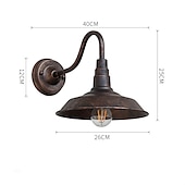 economico applique da esterno-lampada da parete personalità americana nostalgia retrò applique da parete per esterni corridoio corridoio balcone lampada da parete impermeabile patio in ferro battuto 110-240v