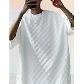 billiga Set med herr-T-shirts-Herr T-shirtkostymer Träningsoverall Tennisskjorta Shorts och T-shirt set Kort ärm Rund hals Sommar Rutig Slät Gymnastik Ledigt 2 st Semester Dagliga kläder Sportkläder Svart Vit Grå Topp t-shirt för