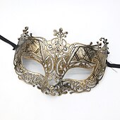 billige Maske-Karnevalsmaske Venetiansk maske Columbina Halvt ansikt Fest Halloween Maskerade Karneval Mardi Gras Enkelt karnevalskostyme