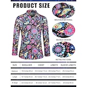 お買い得  衣装-男性用 レトリ／ヴィンテージ ヒッピー 1970年代 コスチュームアクセサリーセット ブラウス / シャツ コスプレウィッグ  のために  ハロウィーン マスカレード