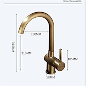 cheap Bathroom Sink Faucets-Bathroom Sink Faucet - Classic Antique Brass Centerset Single Handle One HoleBath Taps