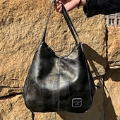 economico Borsette e borse tote-borsa tote grande in similpelle marrone da donna | borsa a tracolla casual con interno spazioso per l&#039;uso quotidiano - design alla moda e resistente